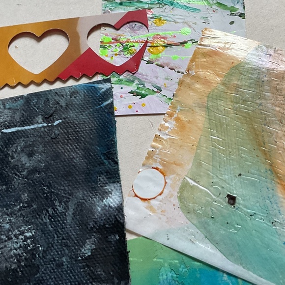 Junk Journal Pack  15+ Hand painted Pieces, Great for scrapbooking, collage - Picture 6 of 9